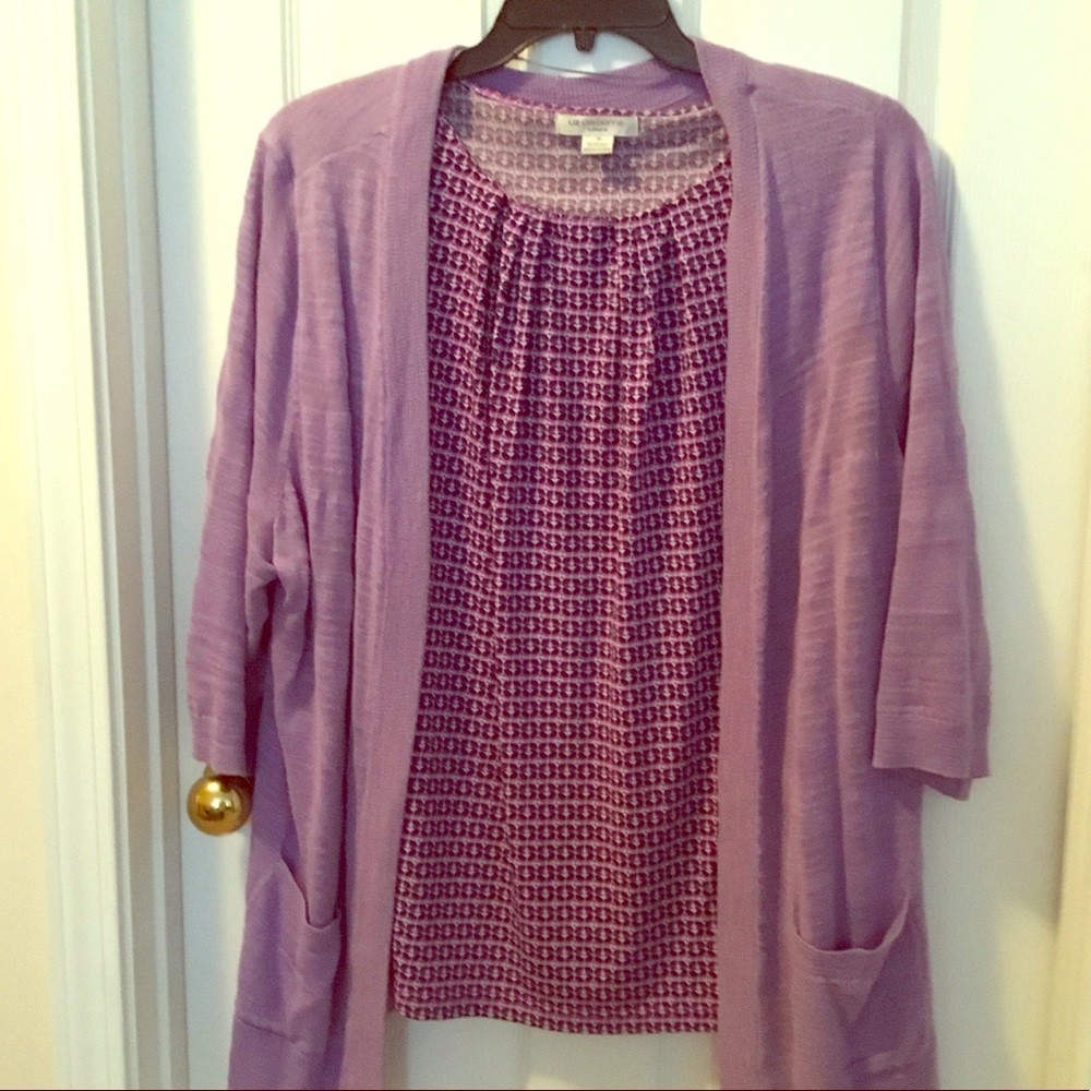 Purple cardigan set